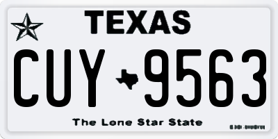 TX license plate CUY9563