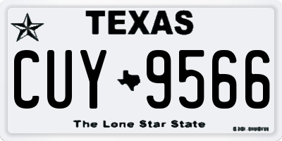 TX license plate CUY9566