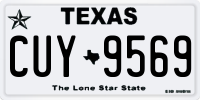 TX license plate CUY9569
