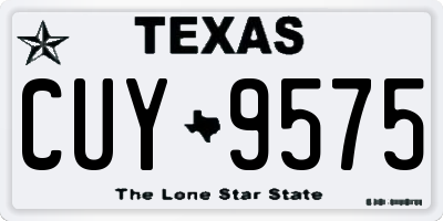 TX license plate CUY9575