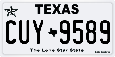 TX license plate CUY9589