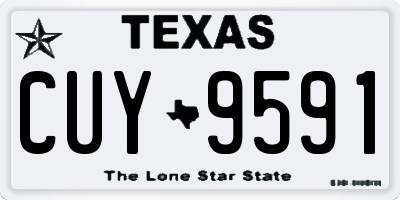 TX license plate CUY9591