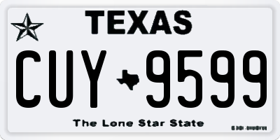 TX license plate CUY9599