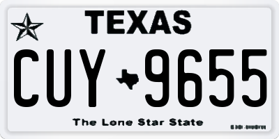 TX license plate CUY9655