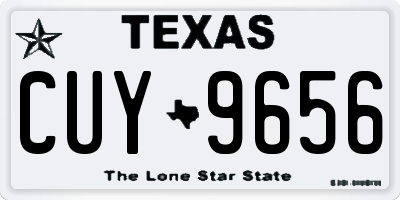 TX license plate CUY9656