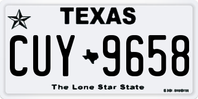 TX license plate CUY9658