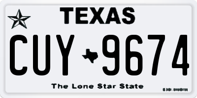 TX license plate CUY9674