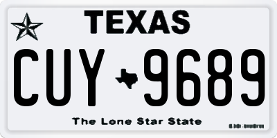 TX license plate CUY9689
