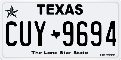 TX license plate CUY9694