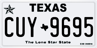 TX license plate CUY9695