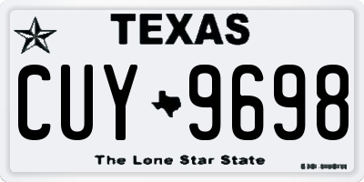 TX license plate CUY9698