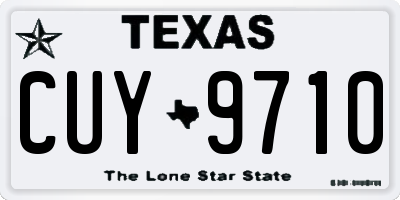 TX license plate CUY9710