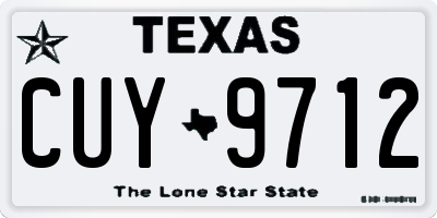 TX license plate CUY9712