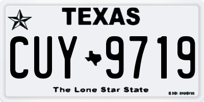TX license plate CUY9719