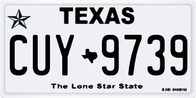 TX license plate CUY9739