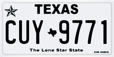 TX license plate CUY9771