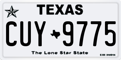 TX license plate CUY9775