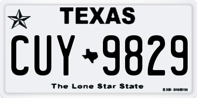 TX license plate CUY9829