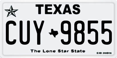 TX license plate CUY9855