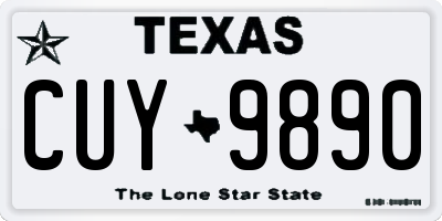 TX license plate CUY9890