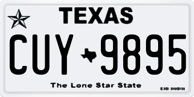 TX license plate CUY9895