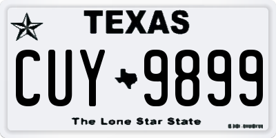 TX license plate CUY9899