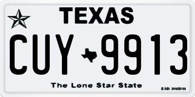 TX license plate CUY9913