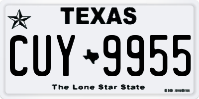 TX license plate CUY9955