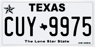 TX license plate CUY9975