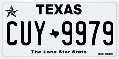 TX license plate CUY9979