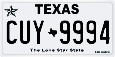 TX license plate CUY9994
