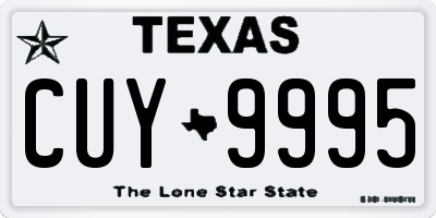 TX license plate CUY9995