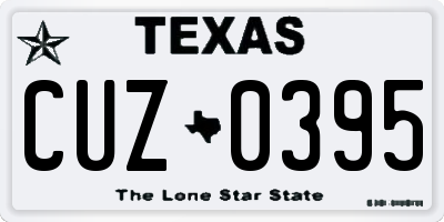 TX license plate CUZ0395