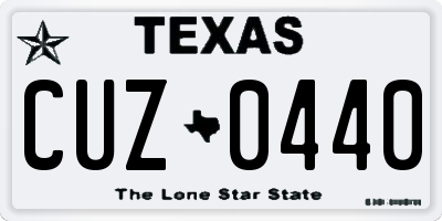 TX license plate CUZ0440