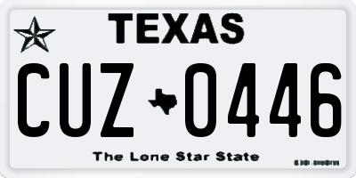 TX license plate CUZ0446