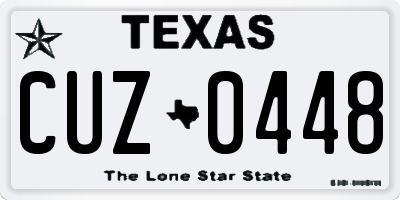 TX license plate CUZ0448