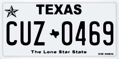 TX license plate CUZ0469
