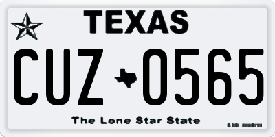 TX license plate CUZ0565