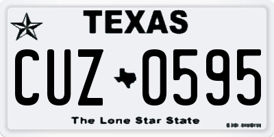 TX license plate CUZ0595