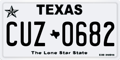 TX license plate CUZ0682