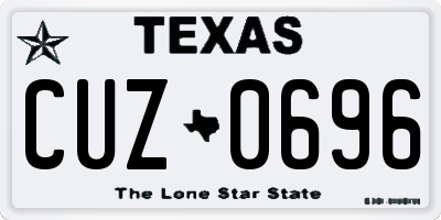 TX license plate CUZ0696