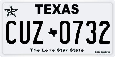 TX license plate CUZ0732