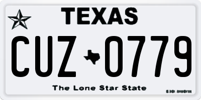 TX license plate CUZ0779