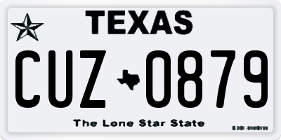 TX license plate CUZ0879
