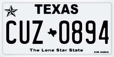 TX license plate CUZ0894