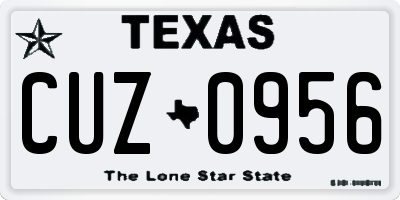 TX license plate CUZ0956