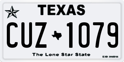 TX license plate CUZ1079