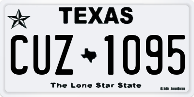 TX license plate CUZ1095