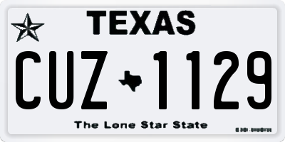 TX license plate CUZ1129