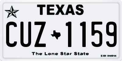TX license plate CUZ1159